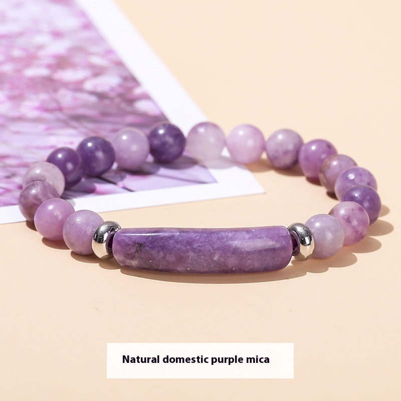 Natural Gemstone Bead Stretch Bracelet