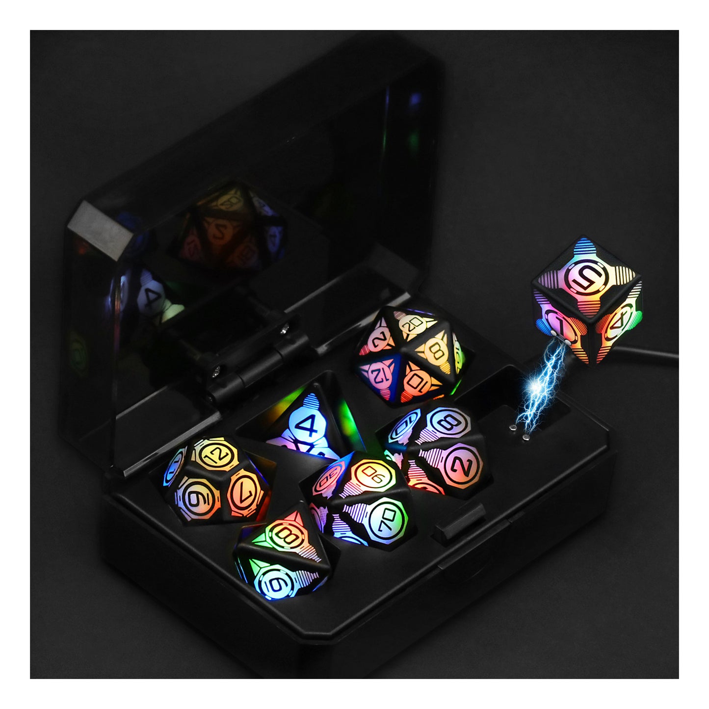 Rechargeable Glowing LED Dice