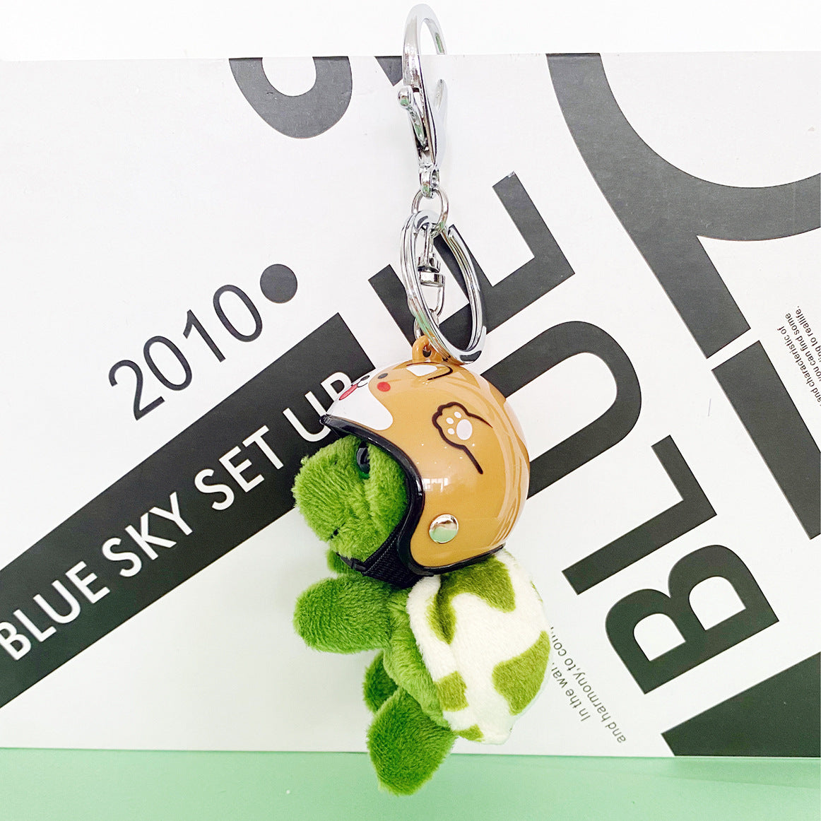 Small Turtle Pendant with Helmet