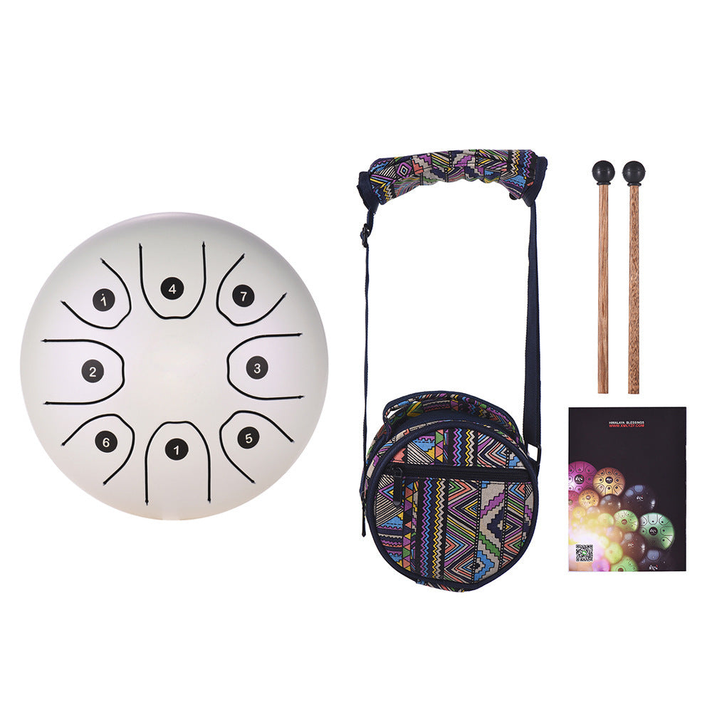 5.5 inch C key 8-tone Steel Tongue Drum with Bag and Music Book