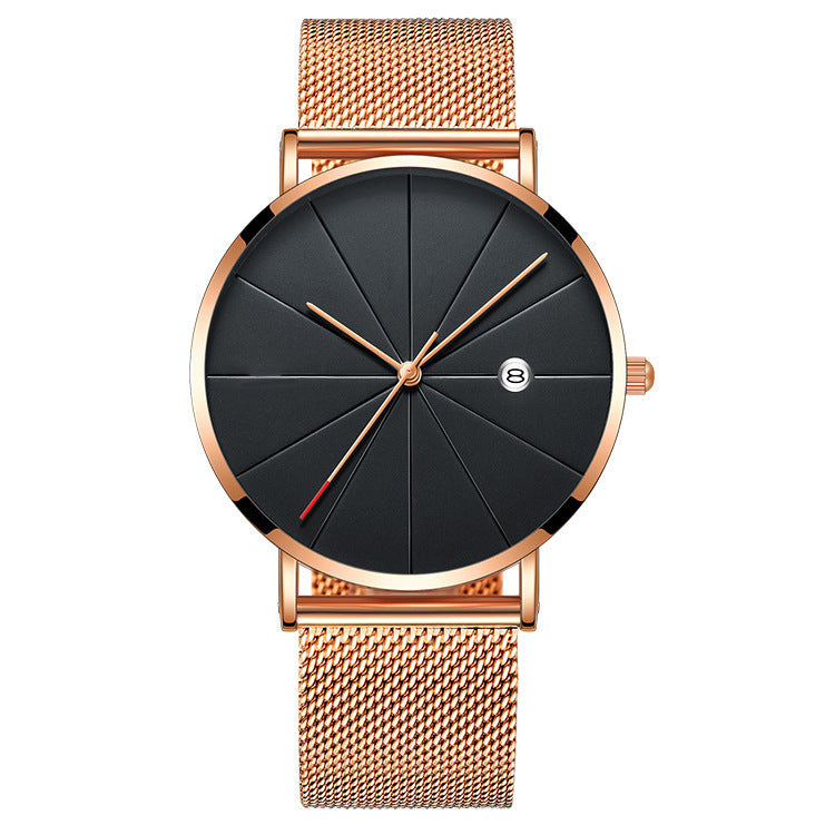 Simple Creative Calendar Men's Waterproof Quartz Watch