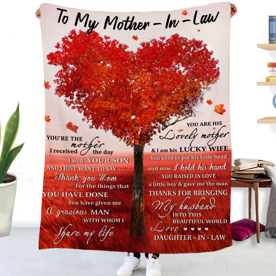 Flannel Blanket with Text