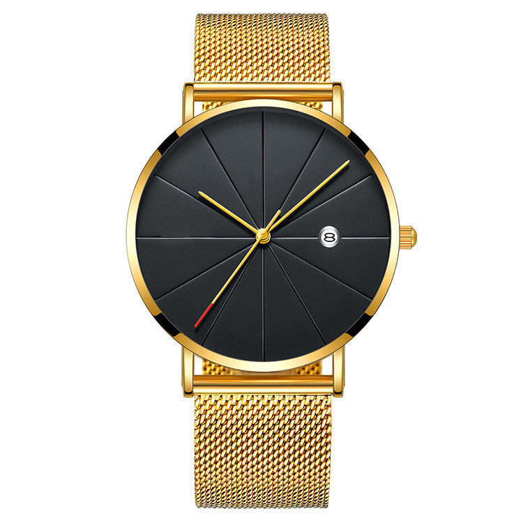 Simple Creative Calendar Men's Waterproof Quartz Watch