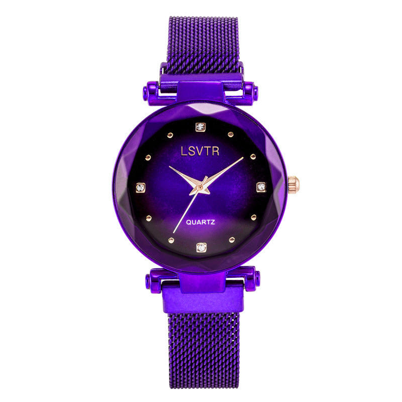 Women's Starry Quartz Lazy Magnet Strap Watch