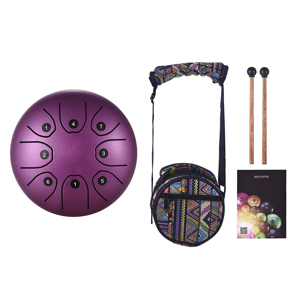 5.5 inch C key 8-tone Steel Tongue Drum with Bag and Music Book