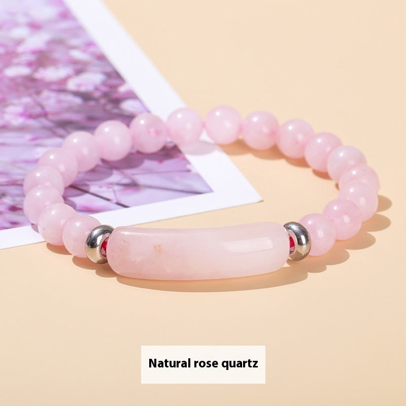 Natural Gemstone Bead Stretch Bracelet