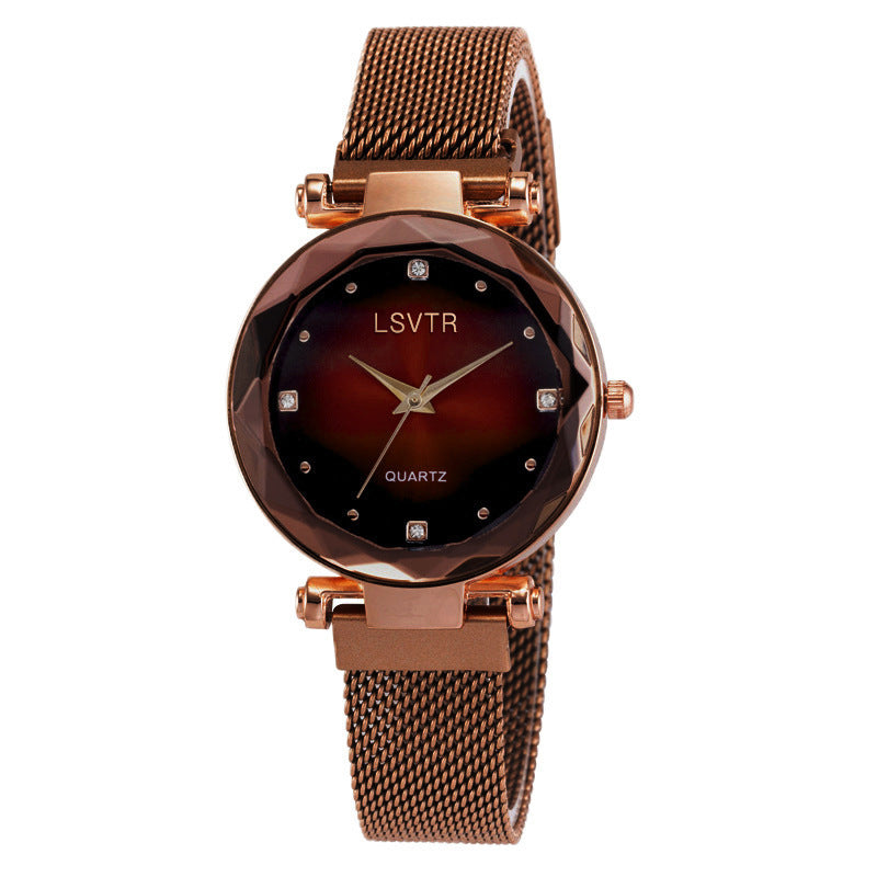 Women's Starry Quartz Lazy Magnet Strap Watch