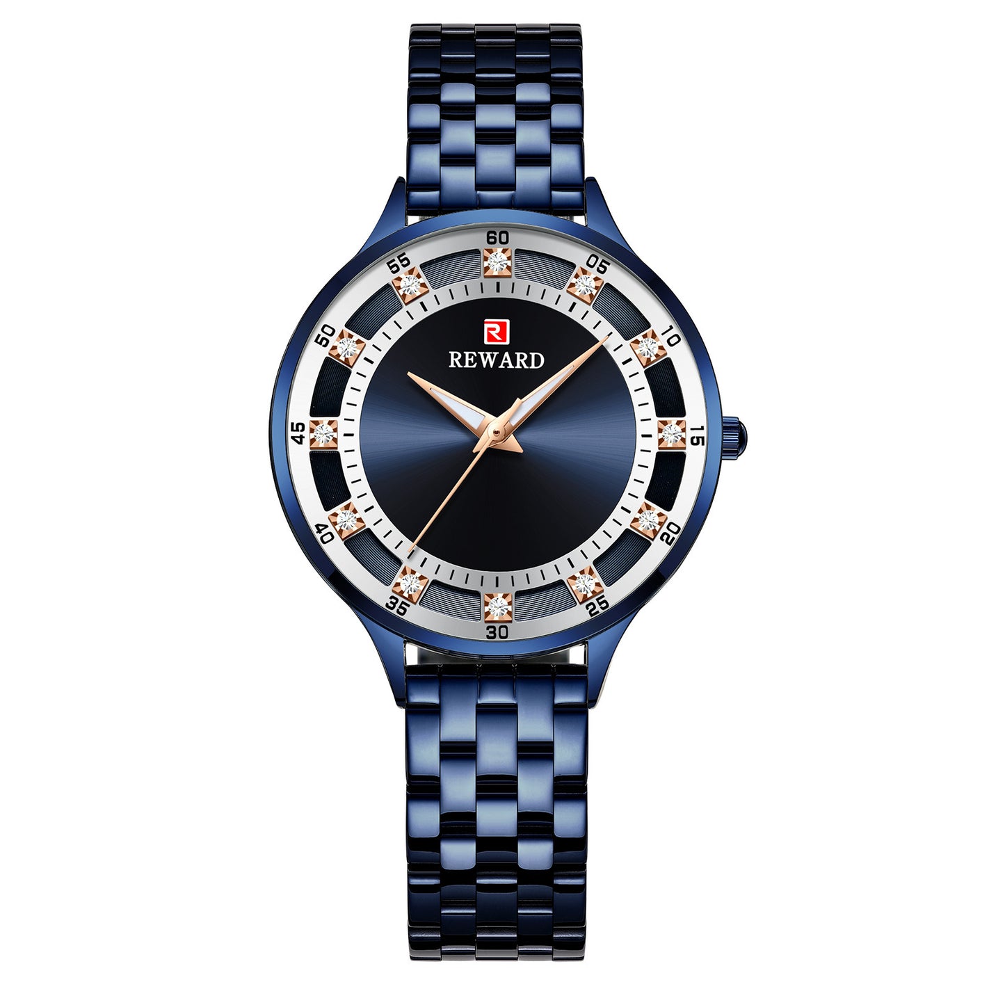 REWARD Fashion Steel Belt Quartz Diamond Women's Watch