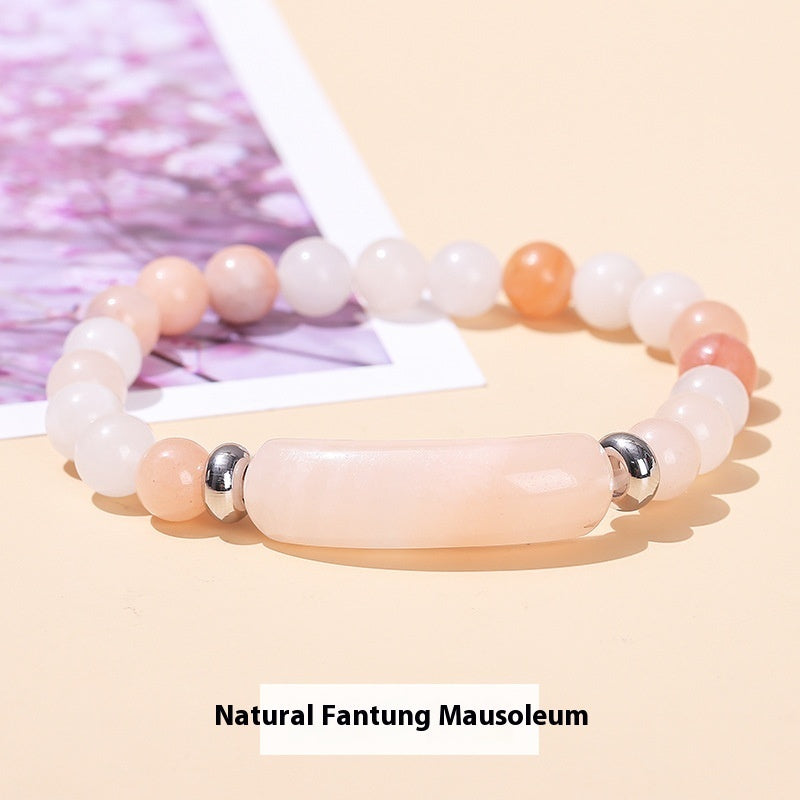 Natural Gemstone Bead Stretch Bracelet