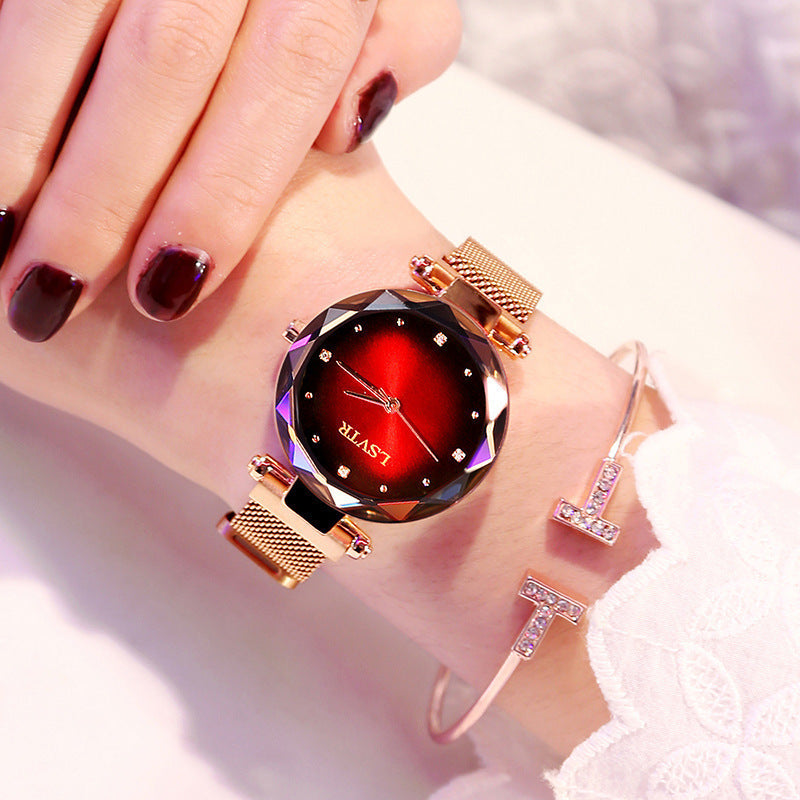 Women's Starry Quartz Lazy Magnet Strap Watch