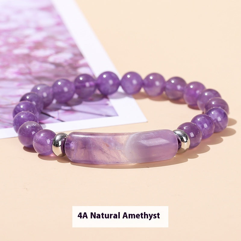 Natural Gemstone Bead Stretch Bracelet
