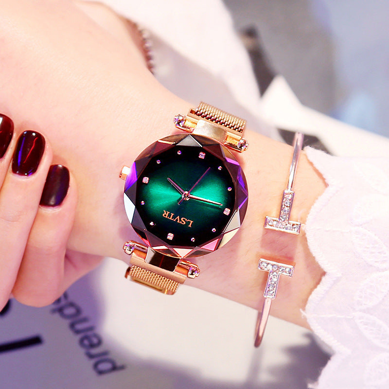 Women's Starry Quartz Lazy Magnet Strap Watch