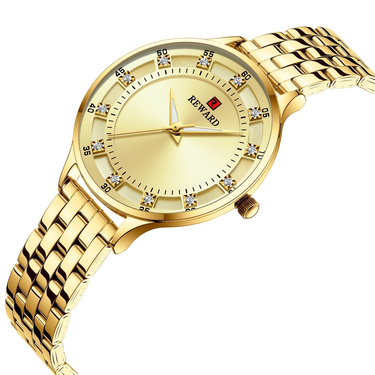 REWARD Fashion Steel Belt Quartz Diamond Women's Watch