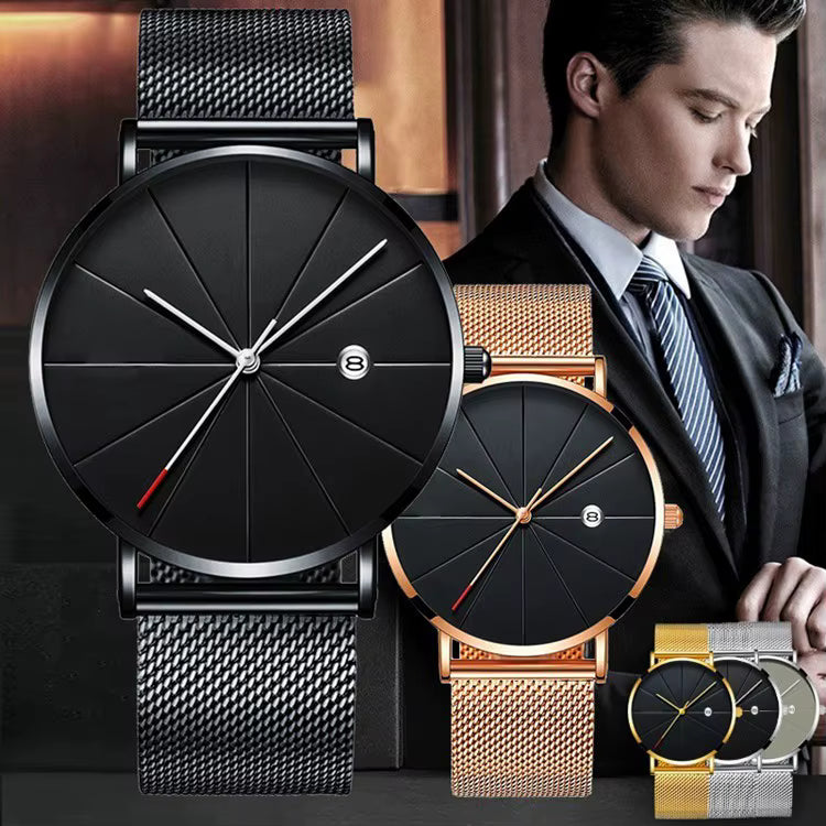 Simple Creative Calendar Men's Waterproof Quartz Watch