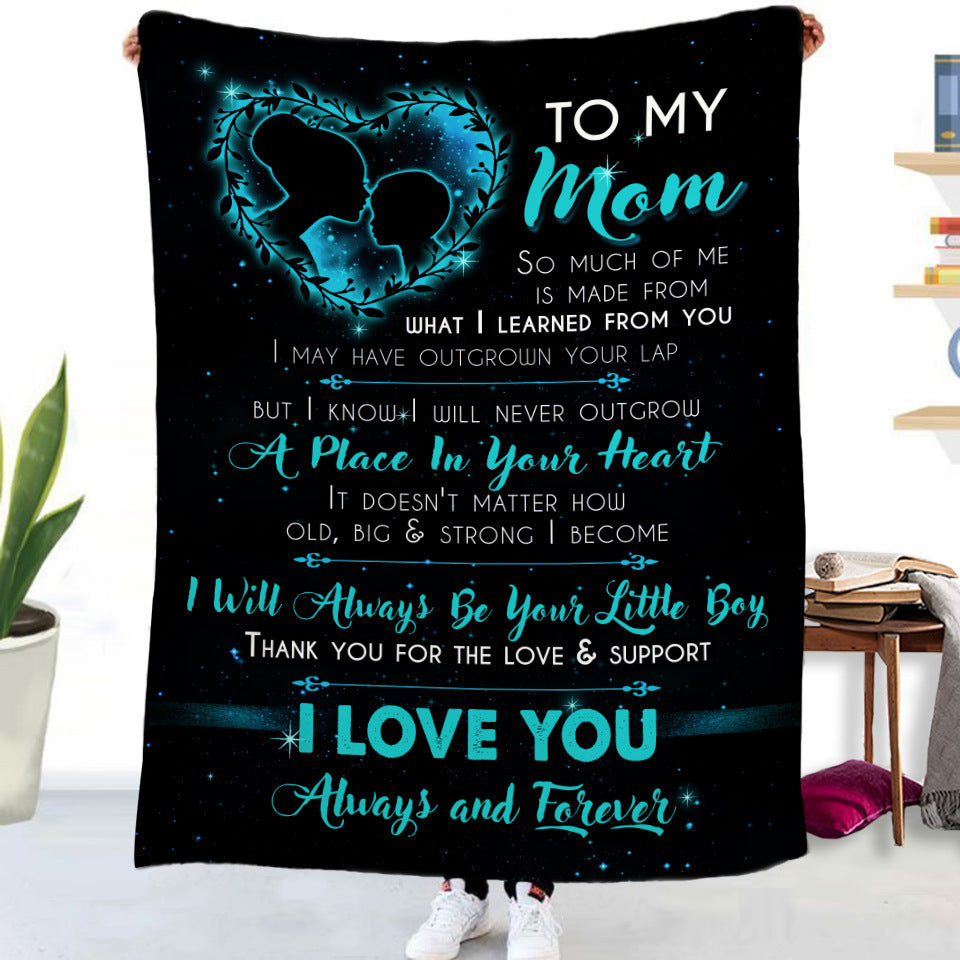 Flannel Blanket with Text