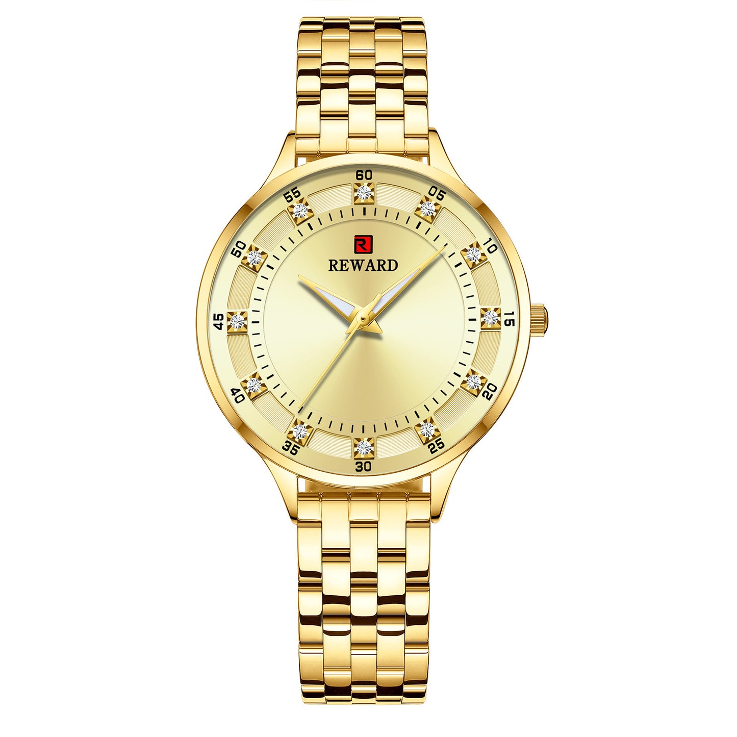 REWARD Fashion Steel Belt Quartz Diamond Women's Watch