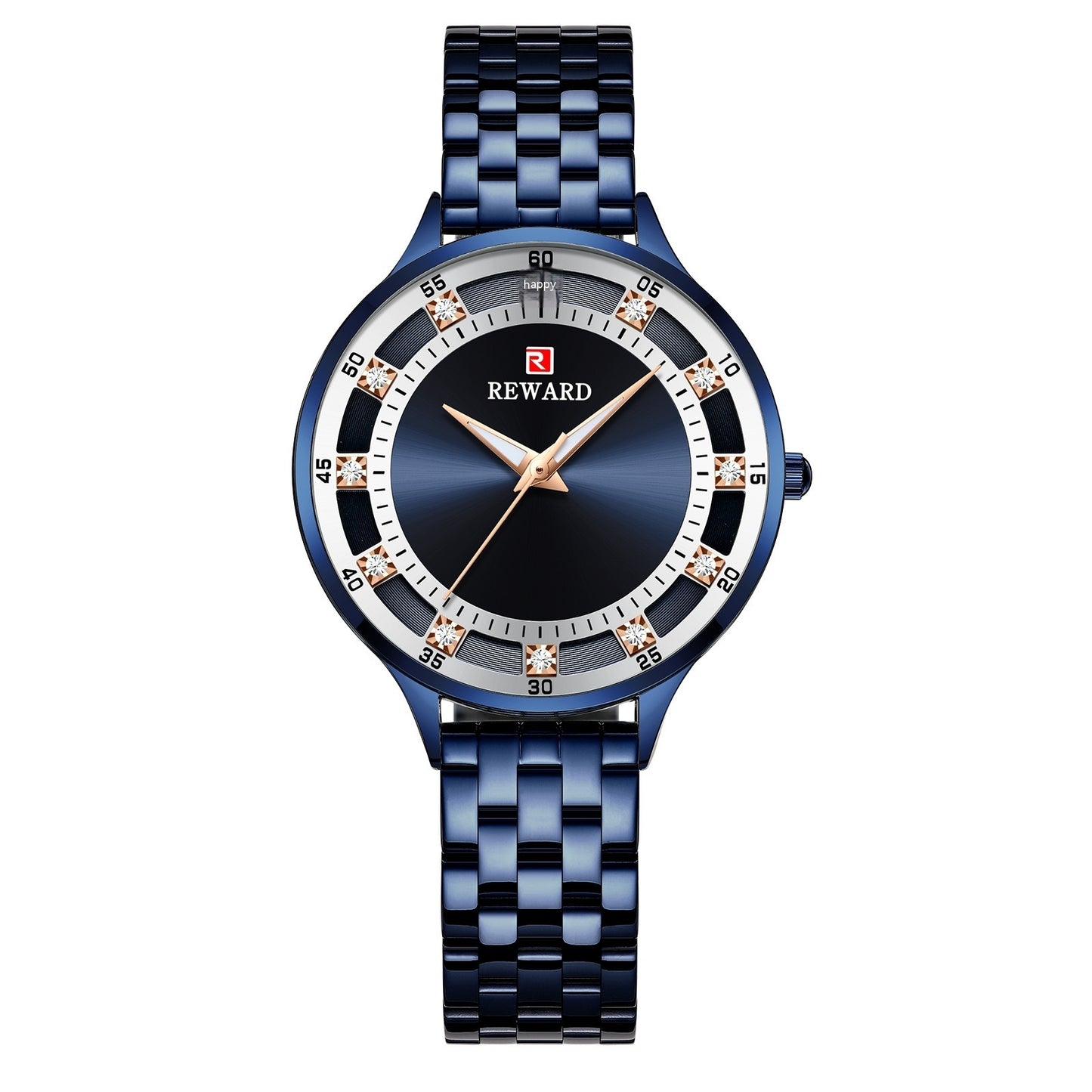 REWARD Fashion Steel Belt Quartz Diamond Women's Watch