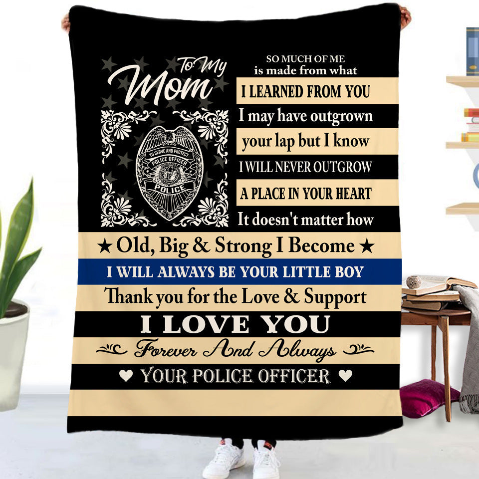 Flannel Blanket with Text