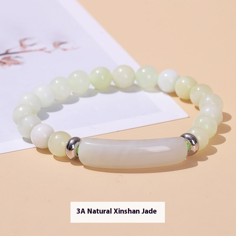 Natural Gemstone Bead Stretch Bracelet