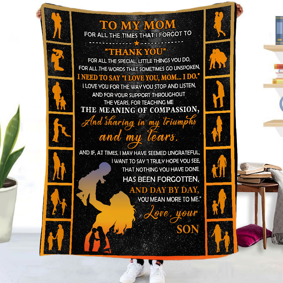 Flannel Blanket with Text