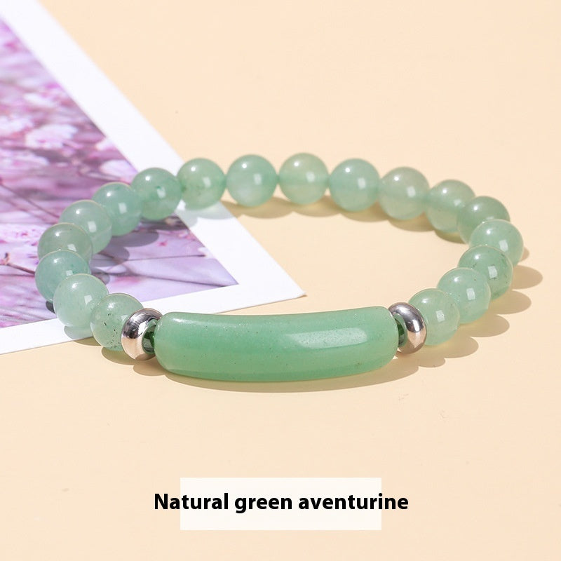 Natural Gemstone Bead Stretch Bracelet