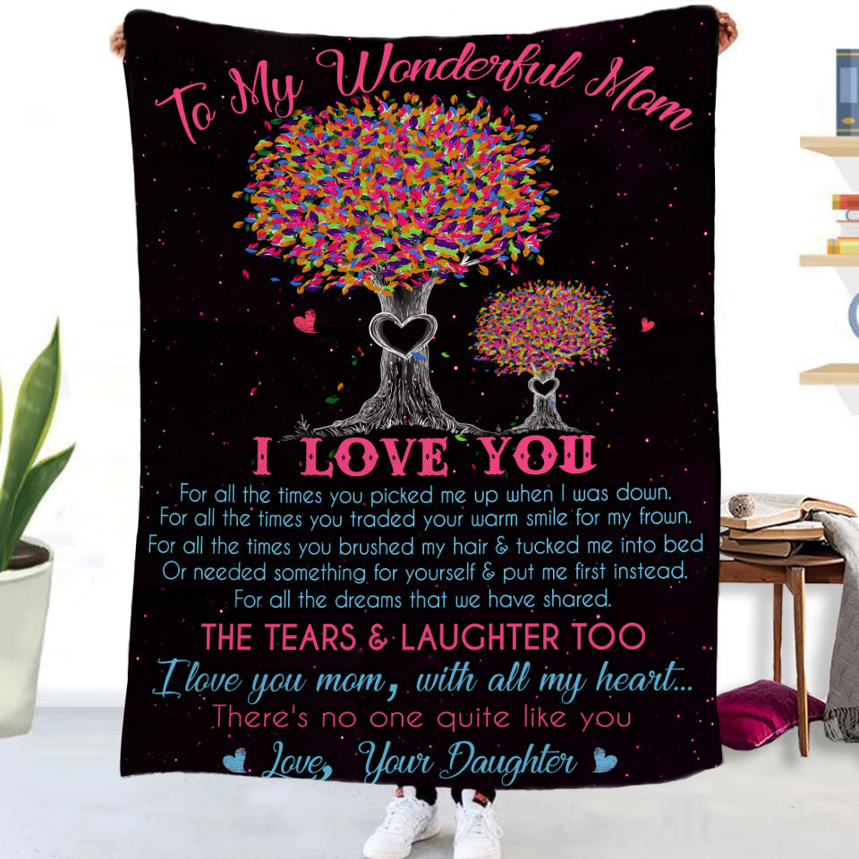 Flannel Blanket with Text