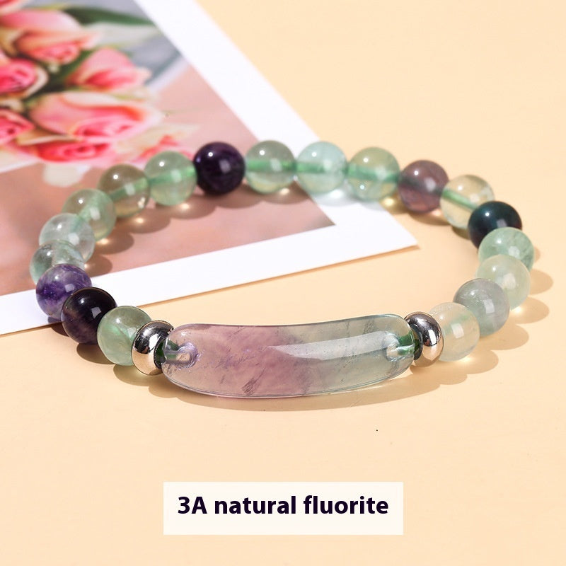Natural Gemstone Bead Stretch Bracelet