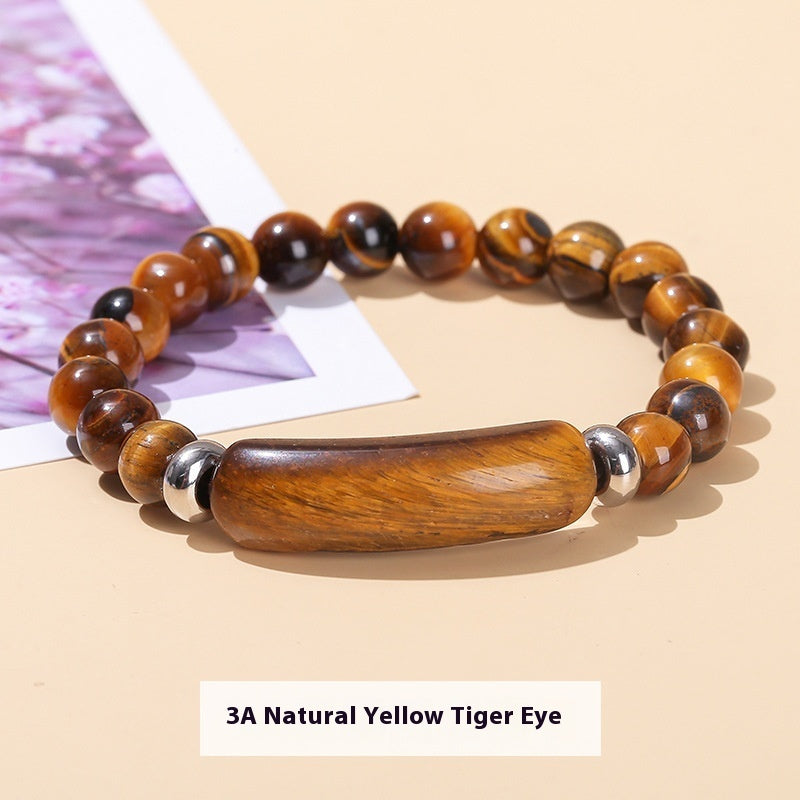 Natural Gemstone Bead Stretch Bracelet