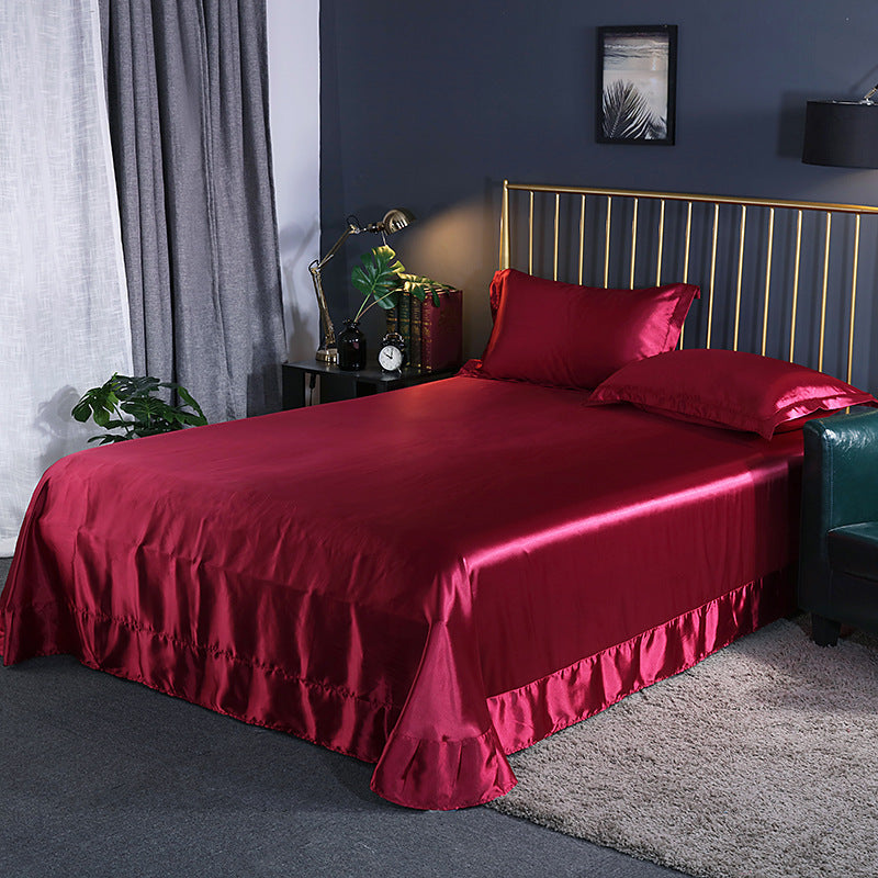 Double-Sided Ice Silk Bed Sheet