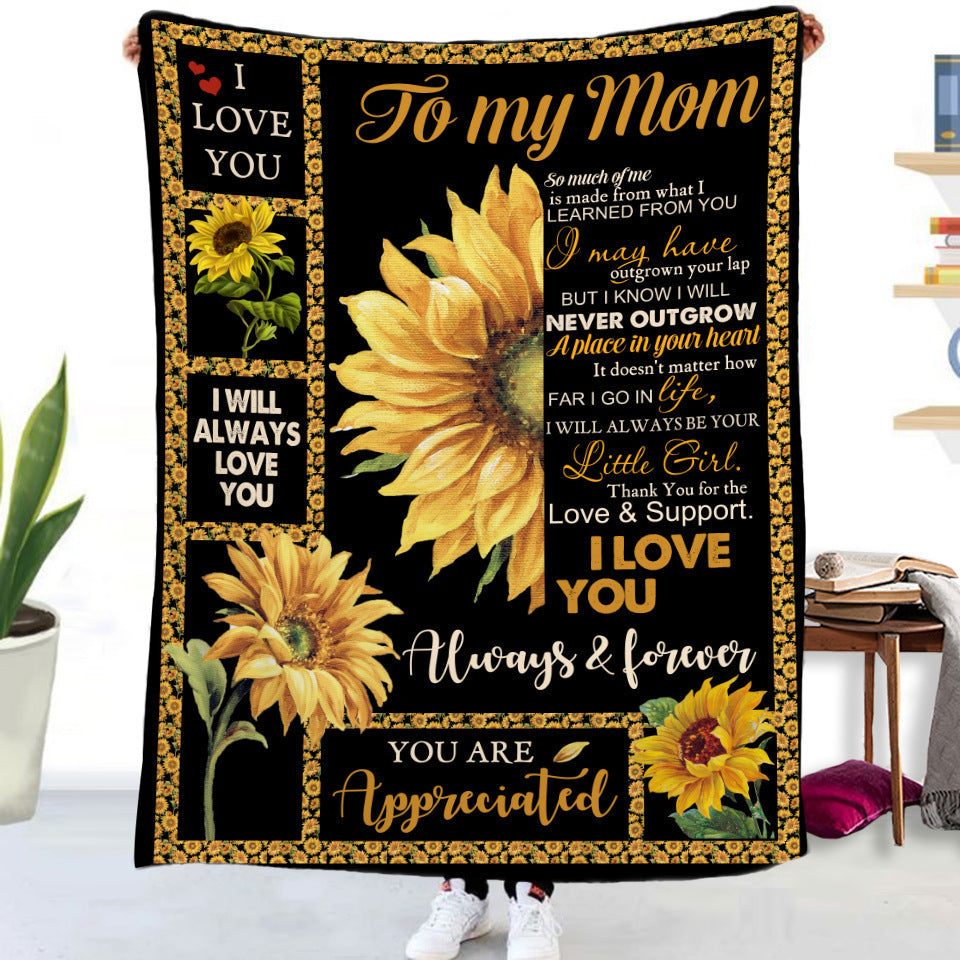 Flannel Blanket with Text
