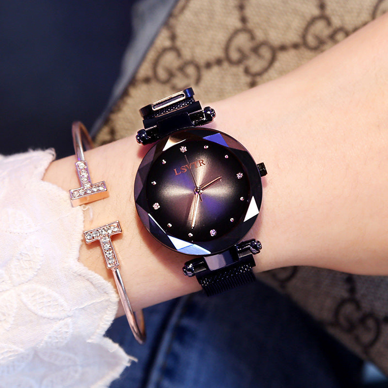 Women's Starry Quartz Lazy Magnet Strap Watch