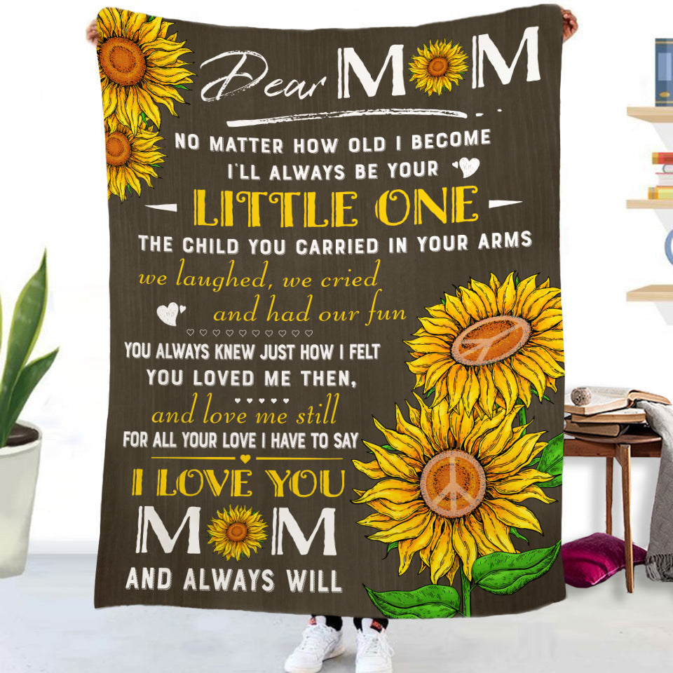 Flannel Blanket with Text