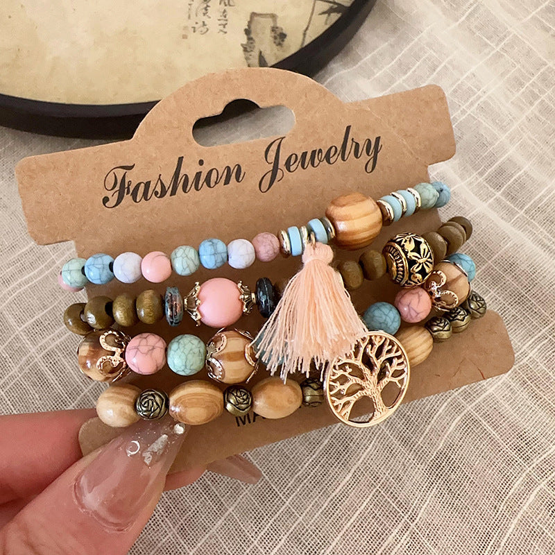 Bohemian Style Bead Geometric Bracelet