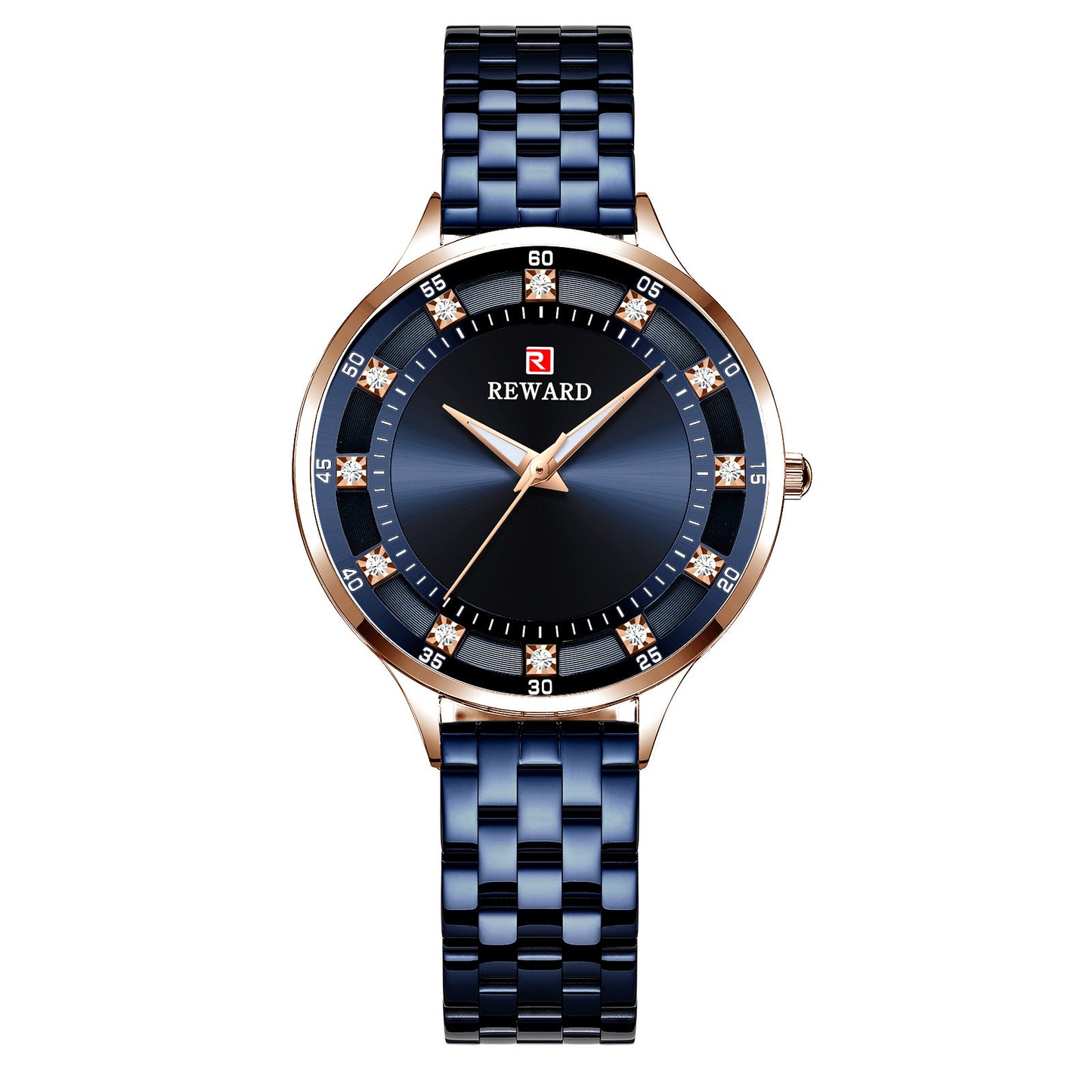 REWARD Fashion Steel Belt Quartz Diamond Women's Watch