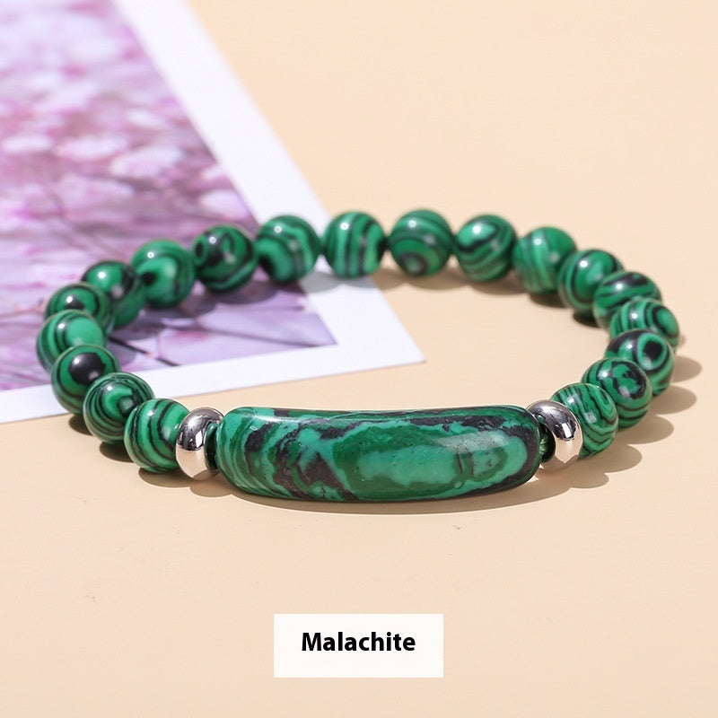 Natural Gemstone Bead Stretch Bracelet