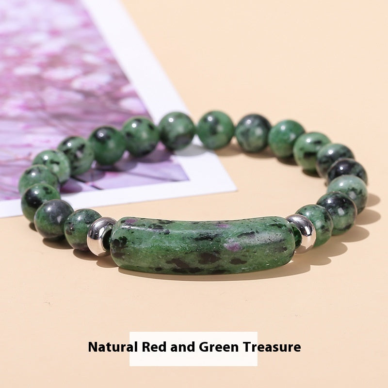 Natural Gemstone Bead Stretch Bracelet