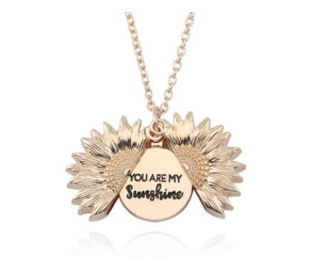 Sunflower Lettering Necklace