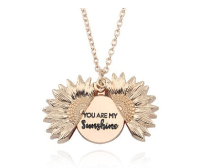 Sunflower Lettering Necklace