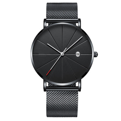 Simple Creative Calendar Men's Waterproof Quartz Watch