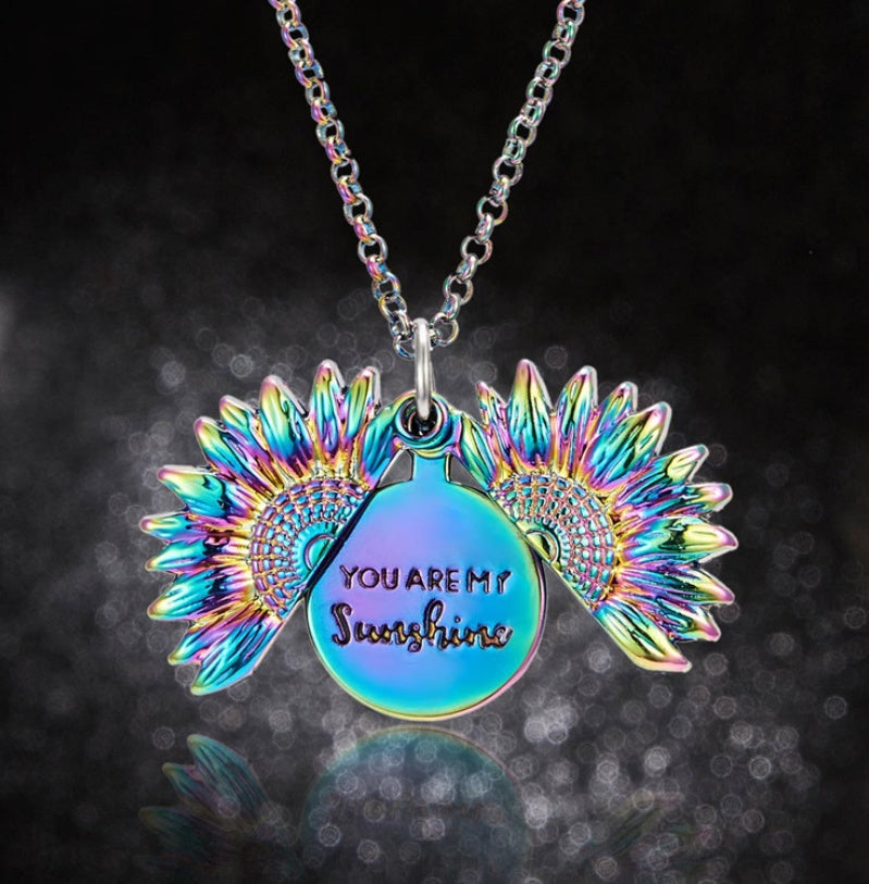 Sunflower Lettering Necklace