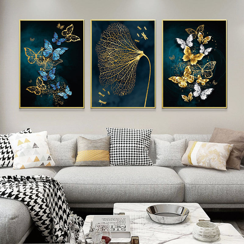 Light Luxury Color Butterfly Canvas Painting