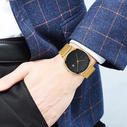 Simple Creative Calendar Men's Waterproof Quartz Watch