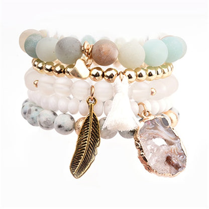 Stone bead bracelet