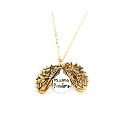 Sunflower Lettering Necklace