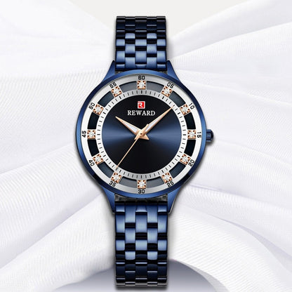 REWARD Fashion Steel Belt Quartz Diamond Women's Watch