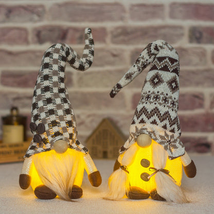 Knitted Doll with Decorative Ornaments in a Long Hat