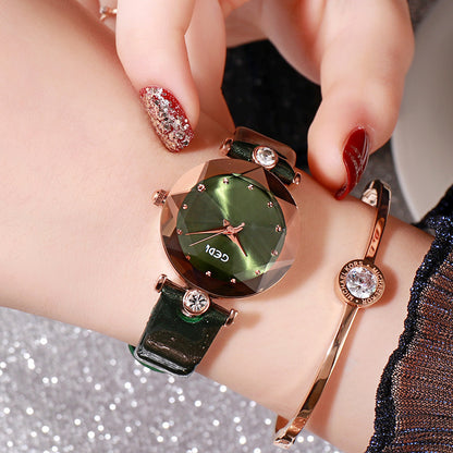 GEDI Diamond Watch with Strap Leather