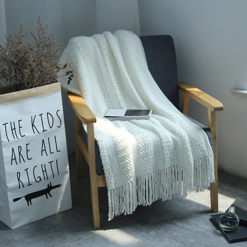 Woven Mesh Sofa Blanket
