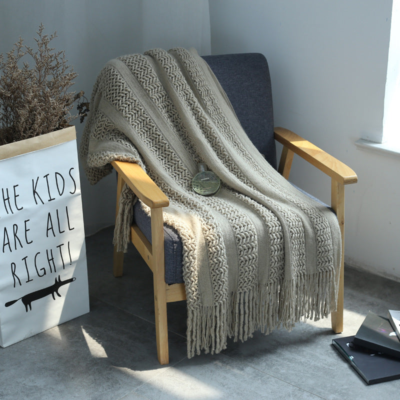 Woven Mesh Sofa Blanket