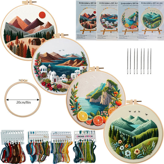 Embroidery Diy Material Package Mountain Coast Series